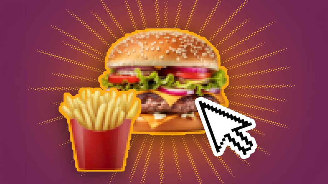 Wie McDonald’s und Co. Kinder gezielt mit Online-Games ködern Illustration zum Thema Junkfood in Online Games.