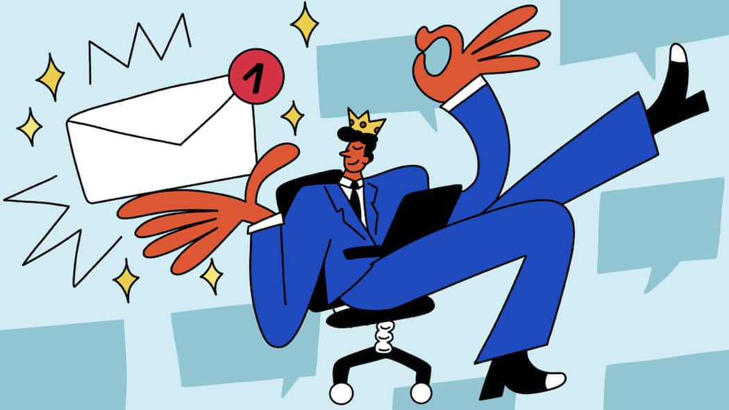 Halts Mail! Schlusspunkt Ausgabe 6/26Glosse zu Arbeitsmails, Optimierung von Geschäftsmails