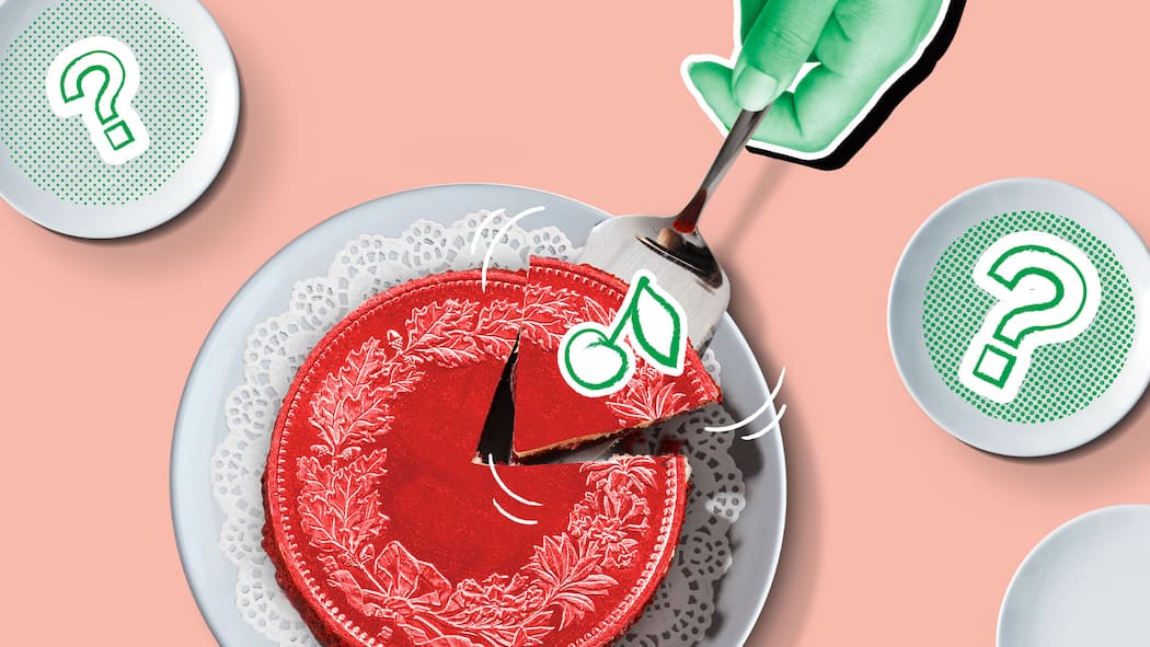 Sie sind Single und kinderlos? Schreiben Sie ein Testament! Ein Kuchen, der so aussieht wie ein Frankenstück, ist angeschnitten und wird auf Teller mit einem Fragezeichen serviert. Wenn kinderlose Singles eine Erbschaft vermachen und kein Testament geschrieben haben, wer erbt dann? Der Beobachter erklärt es anhand eines Beispielfalls und zeigt, was das Schweizer Erbrecht dazu sagt.