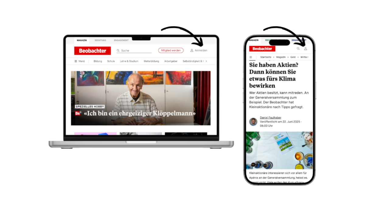 Beobachter Benutzerkonto