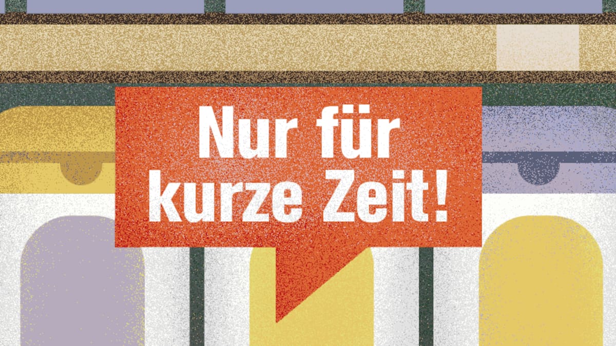 Illustration mit orangem Aktionssticker im Laden. Knallige Aktionssticker oder Bezeichnungen wie «Nur für begrenzte Zeit» animieren zum Kauf. Vergleichen Sie ausserdem die 100-Gramm-Preise von speziell ausgewiesenen Produkten mit vergleichbaren Produkten. So bekommen Sie ein Gefühl dafür, ob etwas wirklich ein Schnäppchen ist.