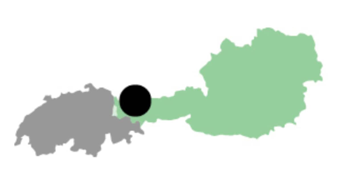 Karte Naturpark Nagelfluhkette, Österreich/Deutschland