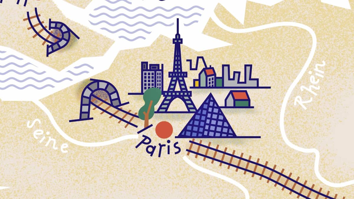 Illustration Zugreisen in Europa Paris