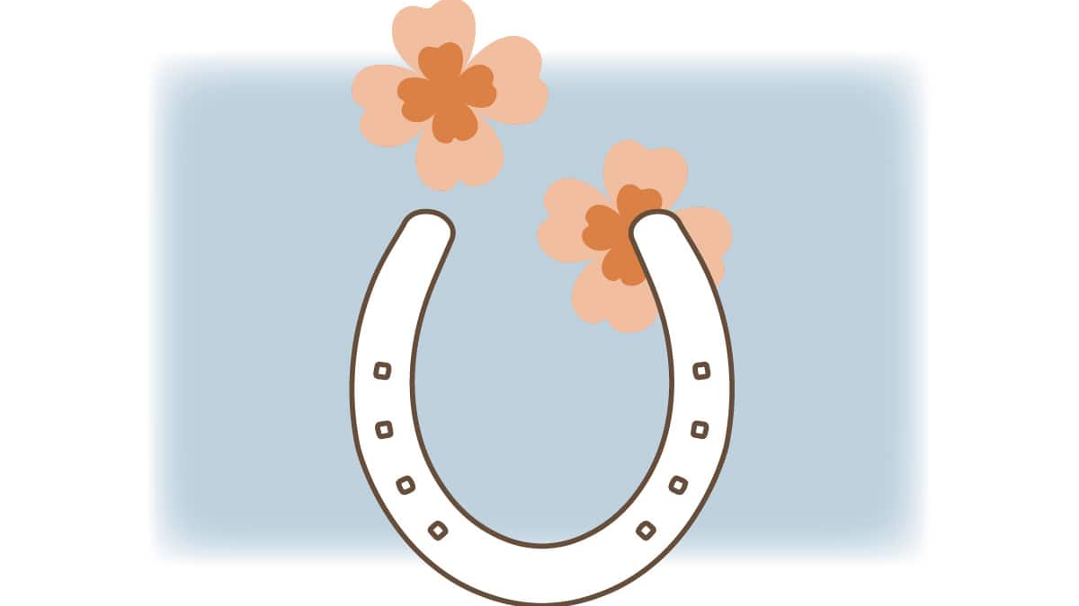 Hufeisen mit Kleeblättern Illu