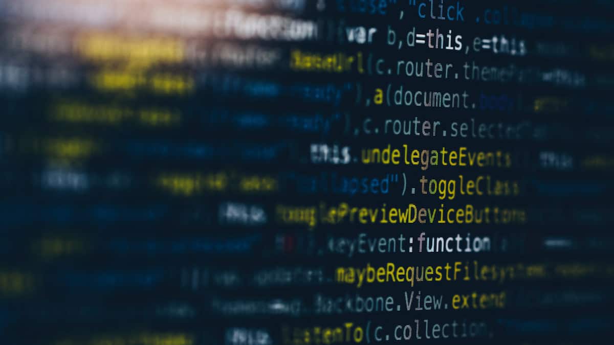 Bildschirm mit Code-Zeilen