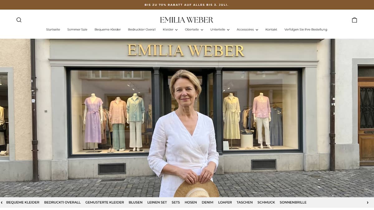 Swiss shop for high-quality fashion delivers cheap polyester goods