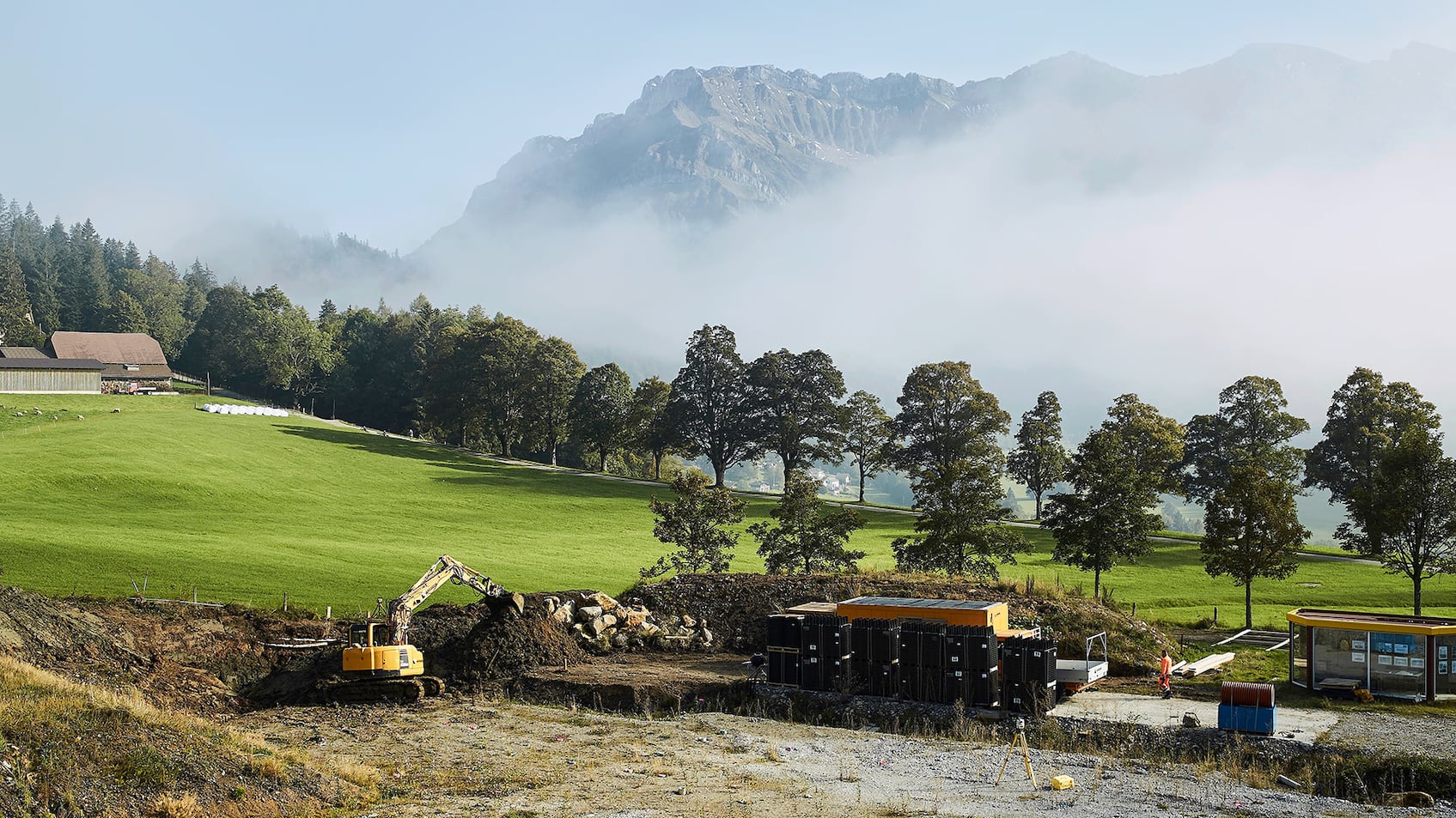 Baustelle des Ferienresorts Holiday im Eigenthal (Luzern)
