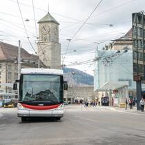 St. Galler Kaderbeamter fälschte Bewilligung SanktEin Bus in St. Gallen Ein St. Galler Beamter fälschte Bewilligungen für Elektrobusse