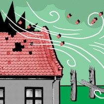 Das gilt bei Unwetterschäden – nicht immer zahlt die Versicherung Sturm beschädigt Dach - Wenn das Wetter tobt und es zu Schäden an Gebäuden, Autos und Co. kommt, fragt sich, wer dafür zahlt. Häufige Fragen und die Antworten dazu