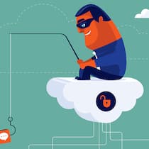 Die Gauner in der Kommentarspalte Illustration Betrüger sitzt auf Wolke und fischt. Neuer Trick: Onlinebetrüger nutzen das Kommentarfeld von Auktionsplattformen.