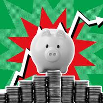 Ihre persönliche Steuerberatung Ein Sparschwein steht auf einem Stapel Geldmünzen vor einem rot-grünen Hintergrund. Der Beobachter beantwortet für Ratsuchende Fragen zum Thema Finanzen und Steuern. Buchen Sie jetzt einen Beratungstermin