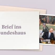 Herzliche Gratulation zur Wahl, Herr Jans! Ein Foto von Bundesrat Berset in einem Briefumschlag. Am Mittwoch wird der neue SP-Bundesrat gewählt.