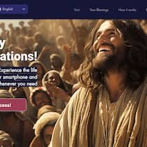 Jesus ist jetzt künstlich intelligent Screenshot der Website