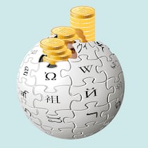 Wikipedia schwimmt im Geld – und bettelt trotzdem Das Logo von Wikipedia mit Geldmünzen. Die Lexikon-Plattform bittet um Spenden, obwohl sie auf einem millionenschweren Vermögen sitzt.