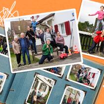 «Eine Familie ab drei Kindern muss untendurch» Collage mit Familienbildern, sieht aus wie ein Fotoalbum