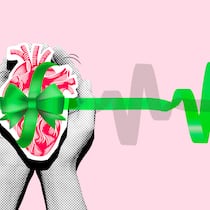 Organe spenden, ja oder nein? Bald müssen Sie entscheiden! Zwei Hände tragen ein Herz mit grüner Schleife vor rosa Hintergrund. Was bei Organspende gilt.