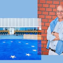 «Wenn alles ein Menschenrecht ist, ist nichts mehr ein Menschenrecht» Ein Bildmontage mit einem Protrait von Professor Diggelmann dass mit einem Foto des EGMR Gerichtssaals überblendet wird.