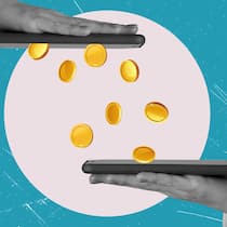 Mit Fake-Job 6000 Franken verloren Illustration Geld und Magnet