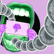 Warum man Aargauer nicht beleidigen sollte Ein schreiender grüner Mund, aus dem Münzen kommen und zwei Hände, die ein Schild mit einer Gewitterwolke halten. Was sich geändert hat seit dem Vorschuss bei Ehrverletzungsdelikten.