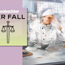 Burn-out in der Gastronomie Köchin in der Gastro-Küche; Der neue Job im Restaurant ist ein Traum für eine junge Frau. Doch bald gehören Überstunden und Konflikte zum Alltag. Nach der Kündigung wird alles noch schlimmer – ein zermürbender Rechtsstreit, der bis heute andauert. «Burn-out in der Gastronomie» ist die neuste Folge unserer Podcast-Reihe «Der Fall». Moderator Eric Facon spricht mit Autorin Jasmine Helbling und Rechtsexpertin Katharina Siegrist.