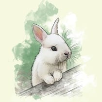 So fühlt sich das Häsli pudelwohl Ein gemaltes weisses Kaninchen. Welche Tiere ganzjährig draussen gehalten werden können