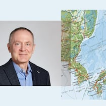 «Russland stellt Teile der Ukraine bereits als russisches Gebiet dar» Collage mit Portrait von Lorenz Hurni und einer Karte - Karten sind keine objektiven Abbilder der Welt, sagt Kartografieprofessor Lorenz Hurni im Interview mit dem Beobachter. Im Gegenteil: Wer sie herstellt, kann viel Einfluss ausüben