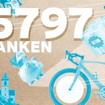 «Pro Monat kann ich fast 8000 Franken auf die Seite legen» Collage mit Velo, Geldbetrag und Bar – Tiziana Pfister verdient sehr gut, lebt aber immer noch genügsam. So kann sie viel ansparen