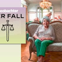 Ein verschlungener Erbschaftsstreit Podcast-Logo und Illu mit Frau auf Sofa - Ein Erbstreit über 12 Millionen entzweit eine Familie. Hören Sie den Podcast über die Hintergründe