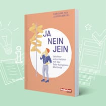 Die Qual der Wahl? Nicht mit dieser Technik Entscheidungshilfe und Perspektivenfinder, Illustration Buchseite "Ja Nein Jein"