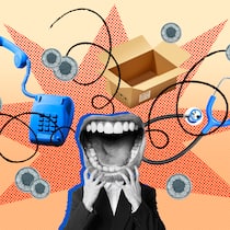 Das hat 2023 am meisten geärgert Um eine Person, von deren Gesicht nur ein offener Mund zu sehen ist, schwirren ein Telefongerät, eine Kartonschachtel sowie diverse Münzen. Das hat Konsumentinnen und Konsumenten im Jahr 2023 am meisten geärgert und das können Sie dagegen tun, wenn Sie auch betroffen sind.
