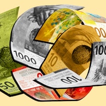 Wer diese 10 Fehler kennt, hat später mehr Geld Montage Schweizer Franken auf gelbem Hintergrund. Reicht das Geld nach der Pensionierung? Zehn Fallstricke, die Sie kennen sollten, wenn es um Ihre Vorsorge geht.
