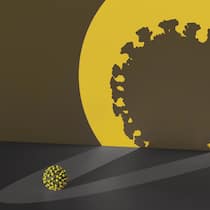 BAG erfasst Impfdurchbrüche nicht konsequent Illustration: Coronavirus im Scheinwerferlicht