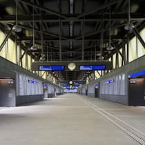 Viel Platz für Grünzeug auf Gleis 8 Neue Passerelle am Bahnhof SBB Basel - In Basel wurde für 60 Millionen Franken ein leeres Stück Bahnhof gebaut. Zeit für neue Ideen