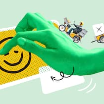 Ein Smiley als Unterschrift? Eine Hand zeichnet einen Smilie auf eine gelbe Fläche. Wie aussagekräftig ist eine handschriftliche Signatur?