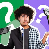 Sie haben zwei Jobs? Dann sollten Sie das wissen Mann jongliert mit Cocktailshaker und Laptop - was rechtlich gilt bei mehreren Jobs