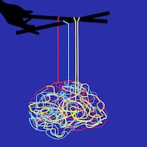 Krude Theorien im Vereins-Beirat Illustration: Gehirn als Marionette
