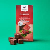 Süsse Ware, gesalzener Preis Tartufi mit Himbeeren aus der Confiserie La Conditoria in Sedrun (GR). Ein Delikatessenladen im Fashion-Outlet in Landquart verkauft Tartufi-Pralinen 40 Prozent teurer als der Confiseur selber. Wie kann so etwas sein?