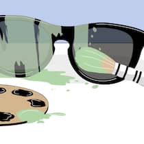So entlarven Sie grünen Etikettenschwindel Greenwashing bei Reisen: Sonnenbrille und Farbpalette
