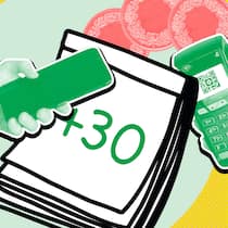 «Später bezahlen»: Vorsicht vor dieser Funktion bei Twint Illustration mit Handy und Kalender - Bei Twint kann man die Bezahlung von Einkäufen um 30 Tage aufschieben. Einem jungen Mann wurde das zum Verhängnis