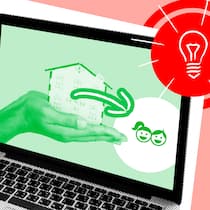 So bleibt das Haus in der Familie Ein Laptop mit einem Haus auf einer Hand im Bild vor rotem Hintergrund. Das sagt das Schweizer Erbrecht, wenn Eltern ihr Haus zu Lebzeiten auf die Kinder übertragen wollen.