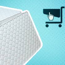 Tausende Matratzen landen fast neu im Müll Ein Haufen Matratzen und ein Shopping-Cart-Icon