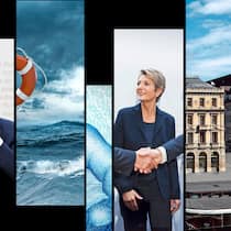Verpasste Chancen und ein Monster Turbulente Zeiten: UBS-Präsident Colm Kelleher, Bundesrätin Karin Keller-Suter