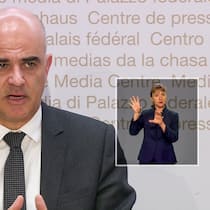 Gebärdensprache wird sichtbarer – Probleme bleiben bestehen Ansprache von Bundesrat Alain Berset mit Gebärdendolmetscherin