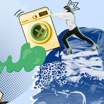 Wenn die dreckige Wäsche vor Gericht landet Illustration: Zwei streitende Frauen in der Wachküche - Wenn die Unterhose vor Gericht landet. Eine Mieterin beschwert sich über verdreckte Unterwäsche. Ihre Nachbarin zeigt sie wegen Ehrverletzung an. Der Beobachter erklärt, wie sich ein solcher Streit vermeiden lässt.