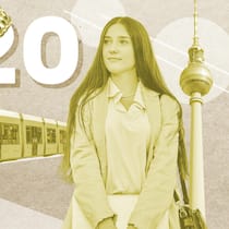 «Mit 2620 Euro bin ich hier sehr gut aufgestellt» Collage mit Frau, Fernsehturm und Zug - Jasmin Weibel (Name geändert) wohnt, jobbt und studiert in Berlin. Ihr grösster Luxus ist ihr Auto. Für die Beobachter-Serie legt sie ihr Budget offen