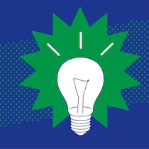 Arbeiten trotz Krankschreibung – das gilt! Eine Glühbirne leuchtet in grüner Farbe vor einem blauen Hintergrund. Im Beobachter-Format «Hesch gwüsst» lernen Sie auf überraschende Weise, wie Sie Geld, Zeit und Nerven sparen, um administrative Angelegenheiten schnell und einfach zu erledigen.