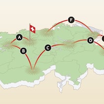 Wir erforschen die Schweiz – worüber sollen wir aus Ihrer Region berichten? Die Route der Beobachter-Exkursion 2022 im Überblick
