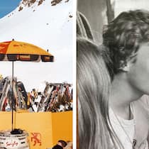 Was das WEF mit einem Dorf macht Links: Skiständer bei der Jatzhütte in Davos – rechts: Autor René Ammann im Alter von 17 oder 18