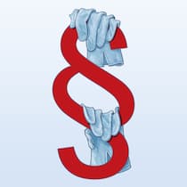 Wer Steuern hinterzieht, kommt oft glimpflich davon Illustration: Zwei Samthandschuhe über einem Paragrafen