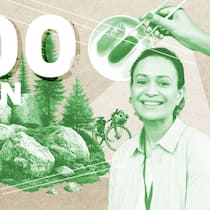 «Sechs Monate nach meiner Diagnose blieb der Lohn aus» Collage mit Frau und Natur - Carmen Steg arbeitet Teilzeit und studiert nebenbei. Weil sie Krebs hat, ist sie seit sieben Monaten krankgeschrieben. Für die Beobachter-Serie «Die Abrechnung» legt sie ihr Budget offen